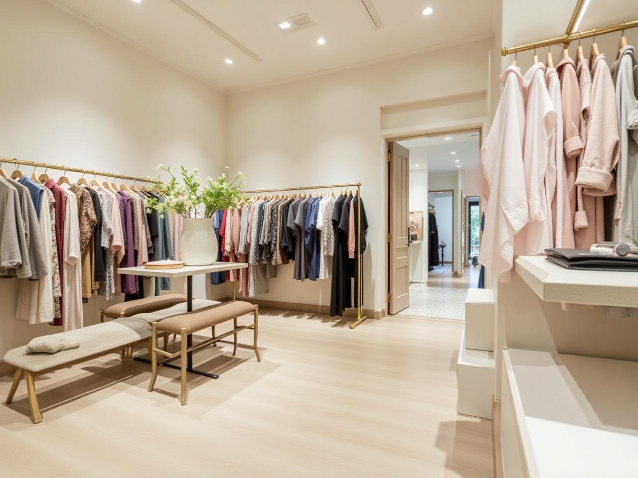 Intérieur de la boutique Location Mariée Élégance