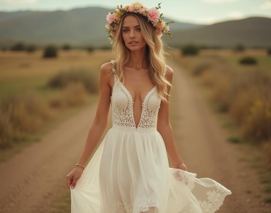 Robe de mariée bohème