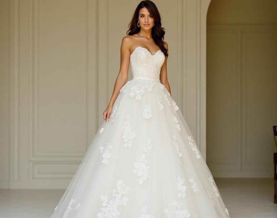 Robe de mariée classique en dentelle